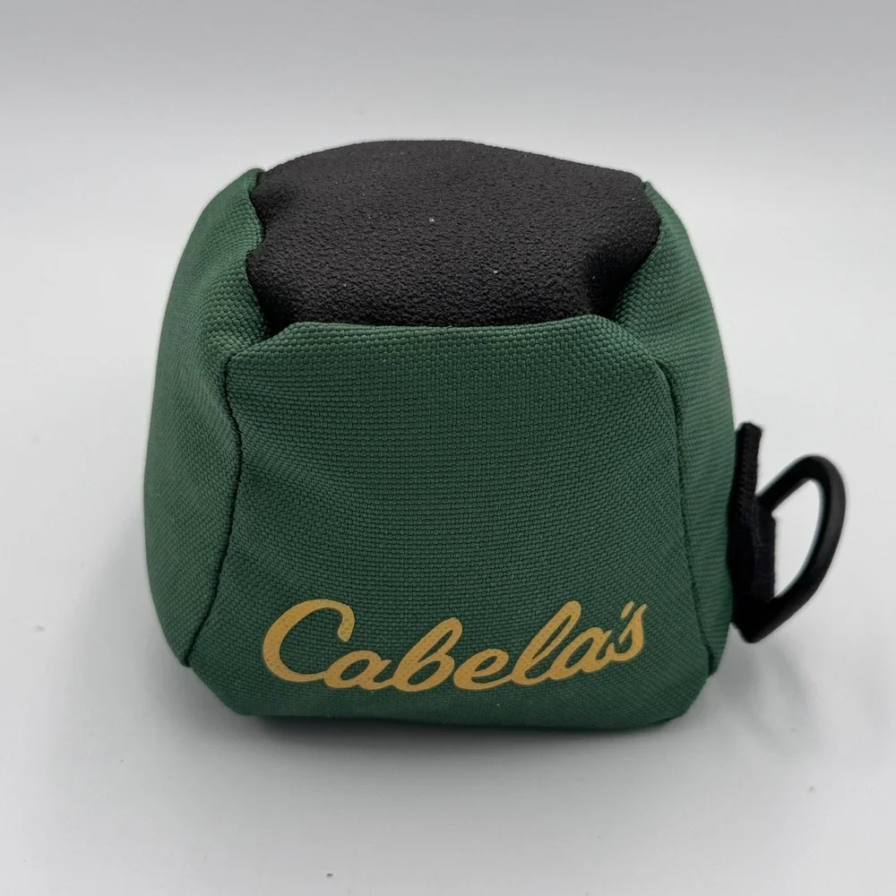 Cabelas Bench Rest Shooting Bag Green Black Canvas Rifle Support Range Gear
